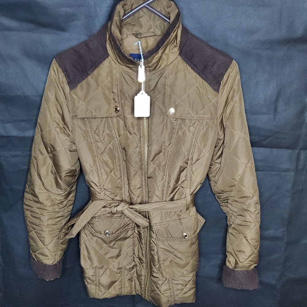 Polo Knit Quilted Coat